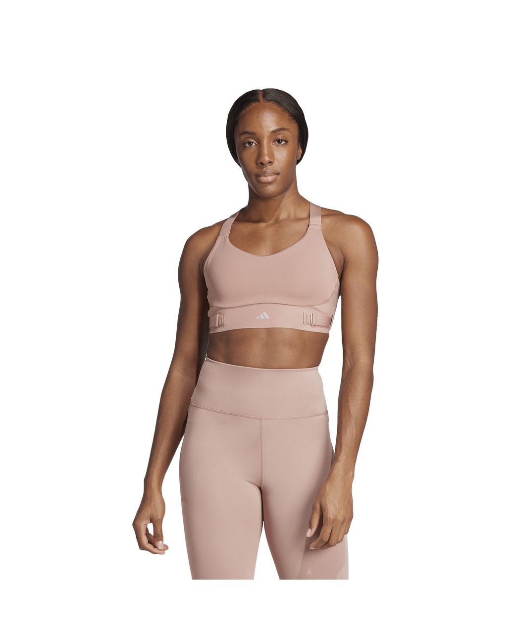 Adidas Pink Fastim High Impact Non Wired Sports Bra