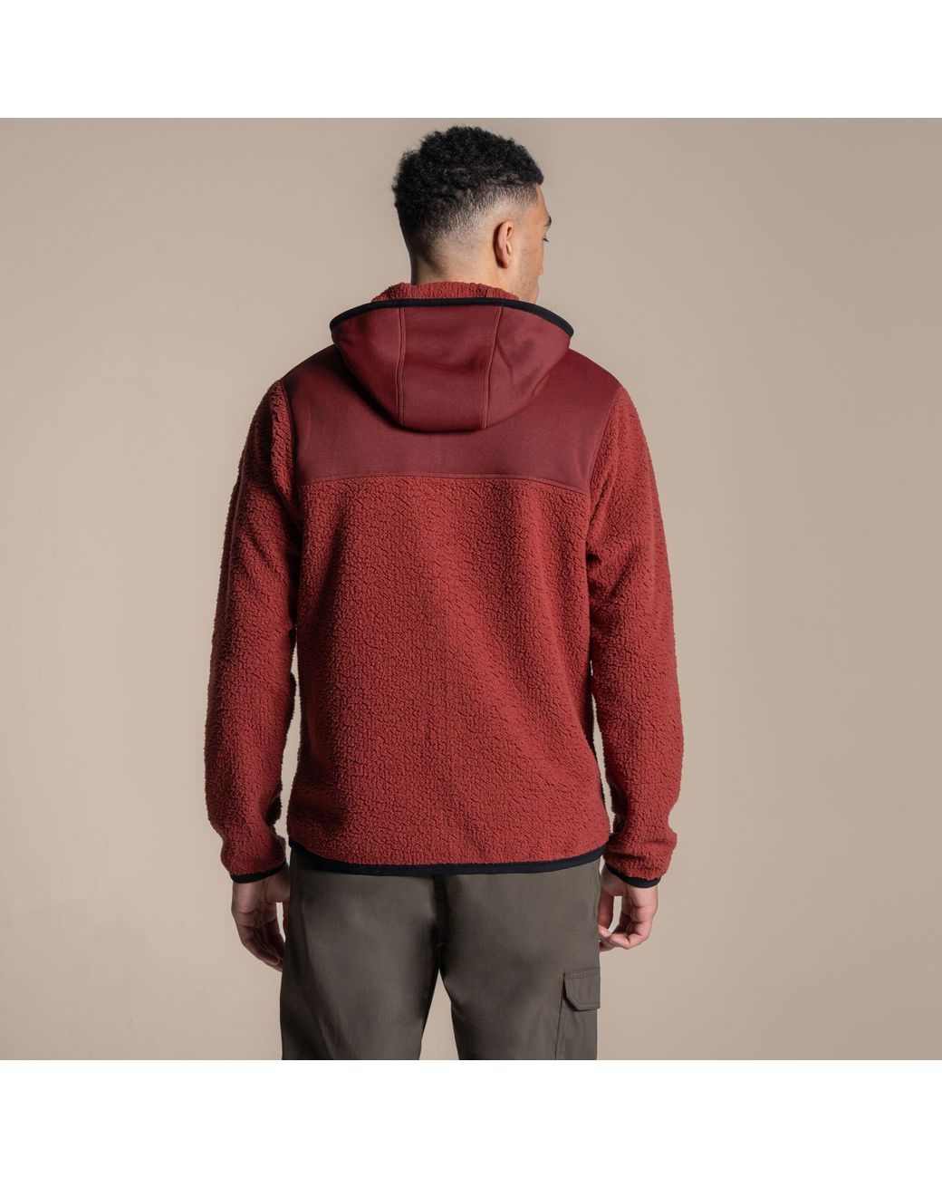 Craghoppers Red Telesto Insulated Hooded Fleece Jacket for men