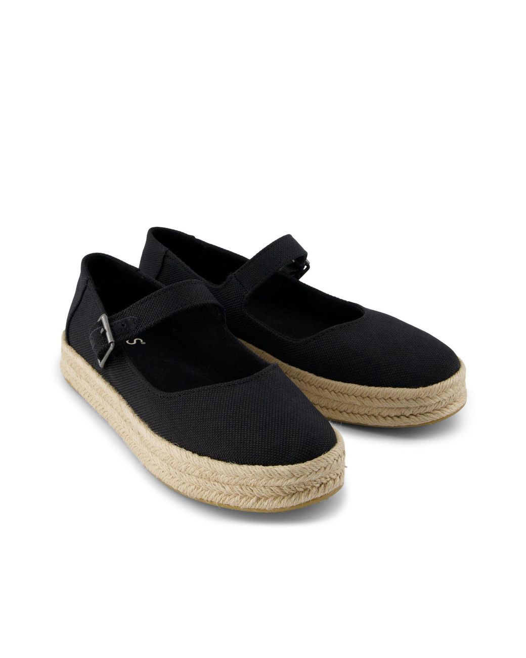 TOMS Black Carolina Mary Jane Espadrille