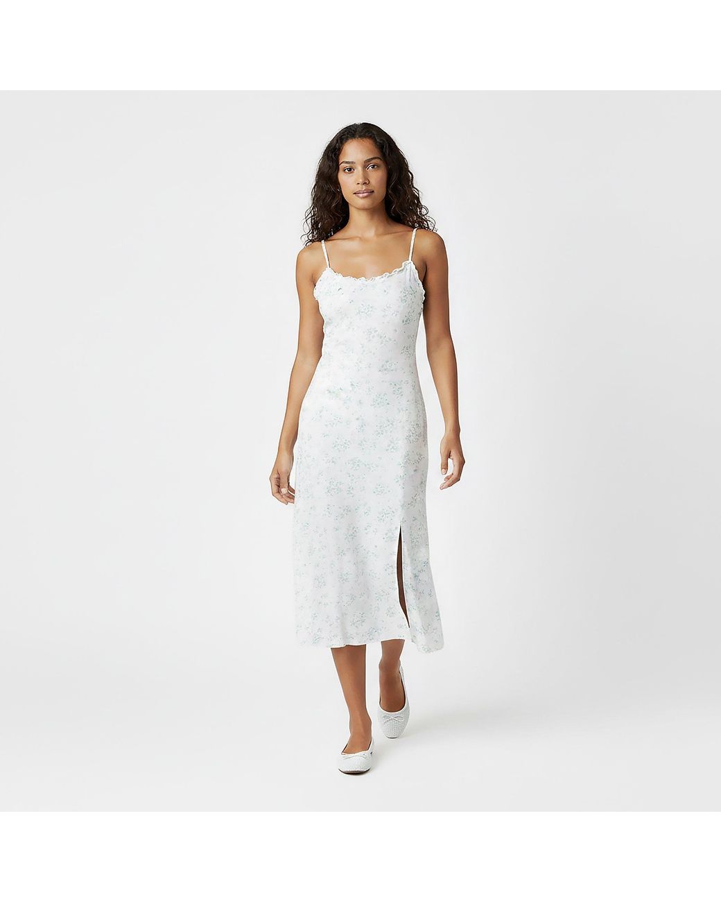 Jack Wills White Midi Tea Dress