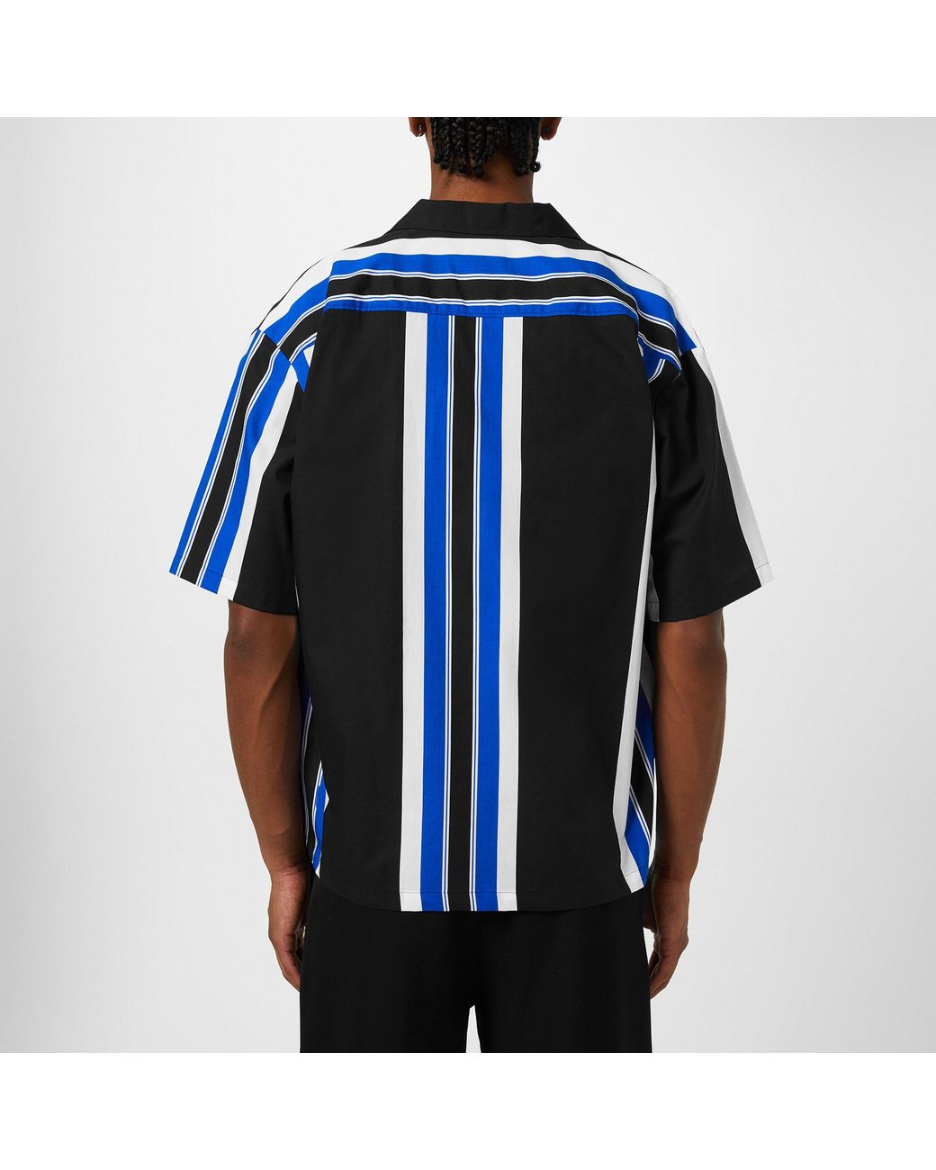 HUGO Blue Eligino Short-Sleeve Patterned Shirt for men