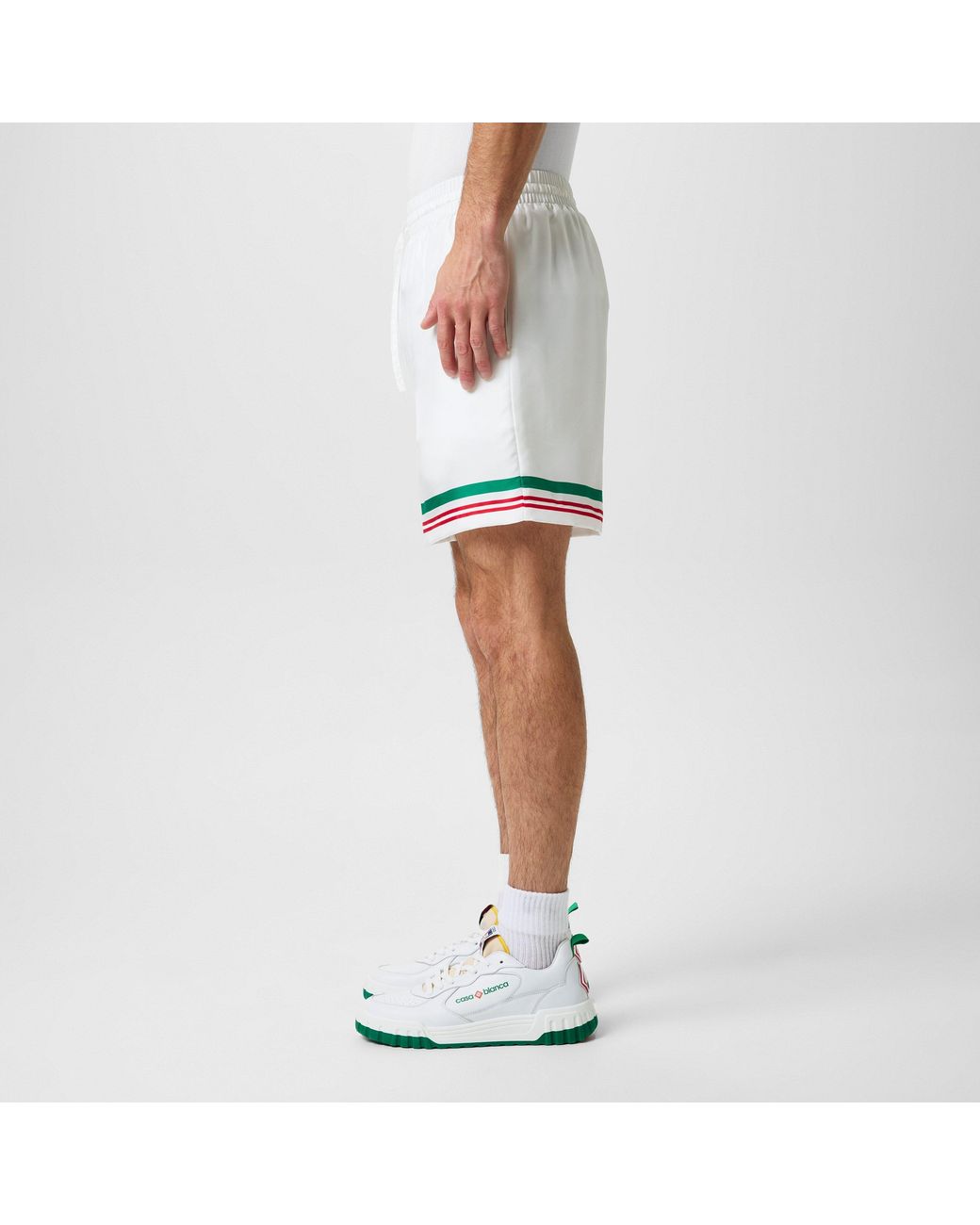 Casablanca White Tennis Club Icon Shorts for men