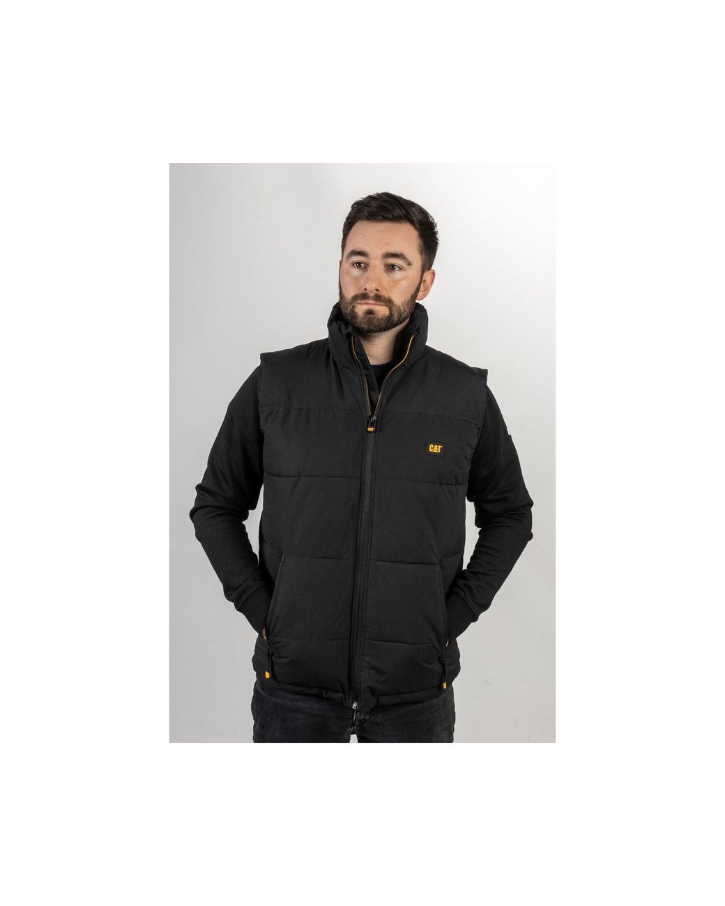 Caterpillar Black Quilted Gilet for men