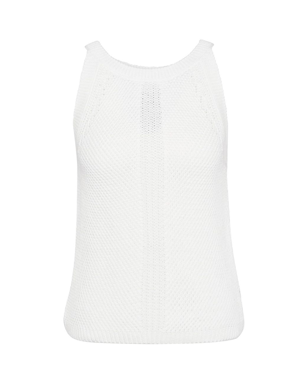 Barbour White Dakota Sweater Vest