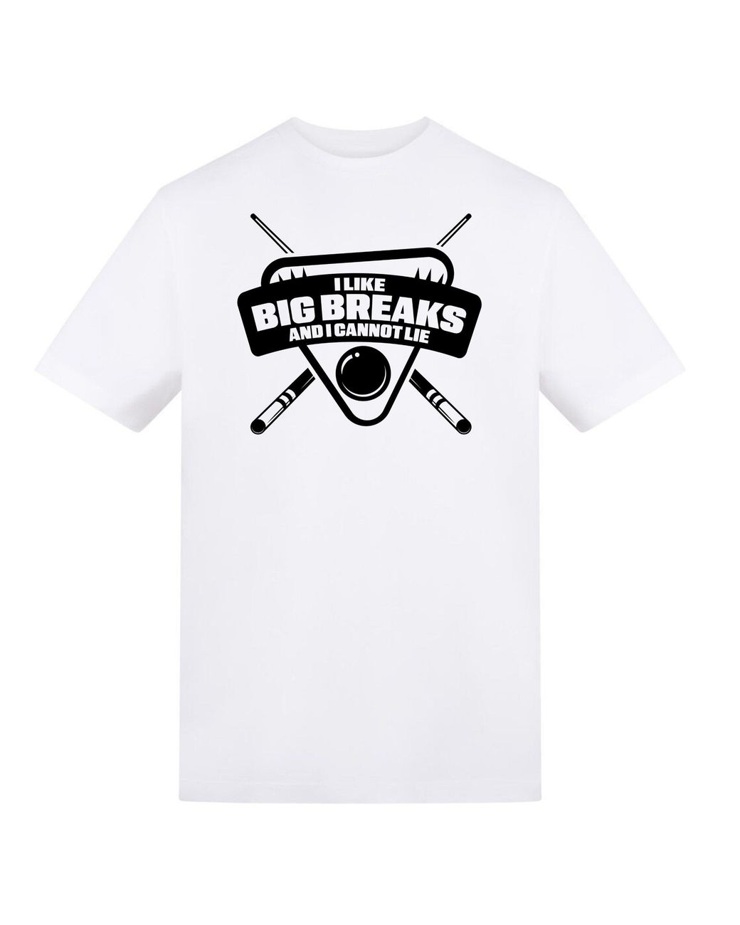 AWD White Adults Printed Snooker Tee
