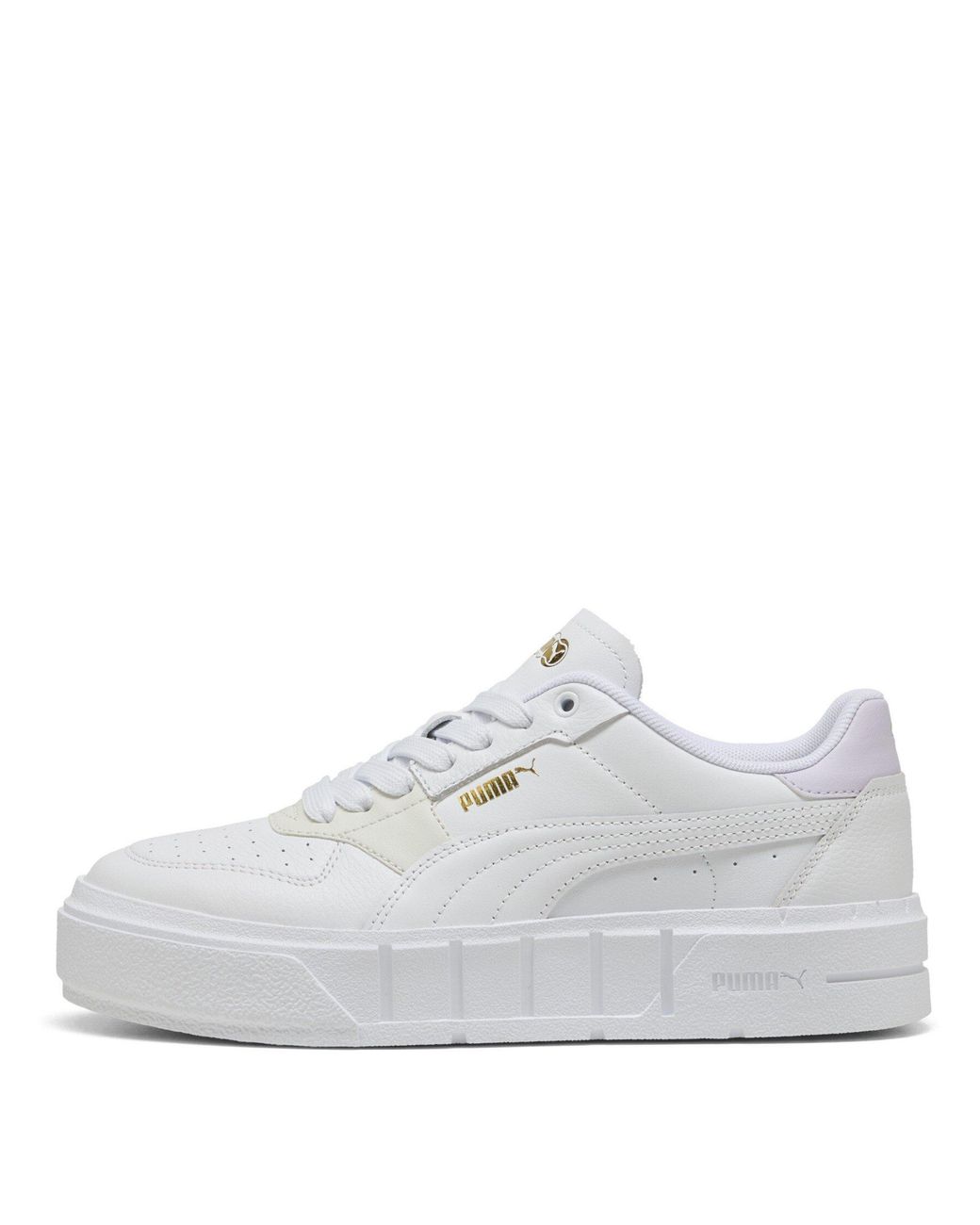PUMA White Cali Leather Court Trainers