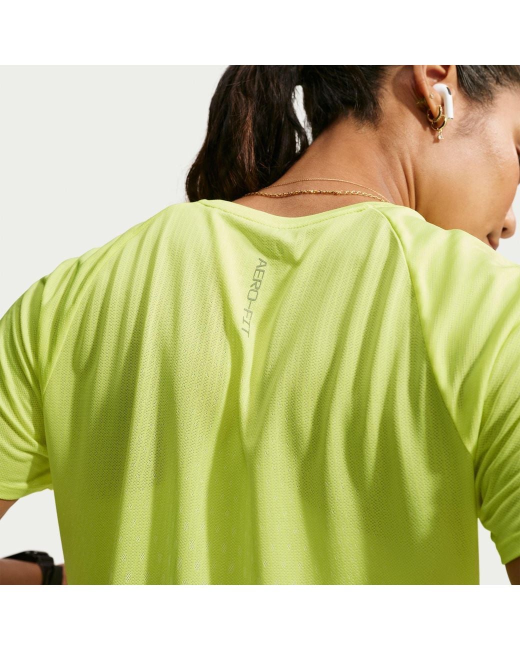 Nike Green Swift Aero-Fit Short-Sleeve Running Top