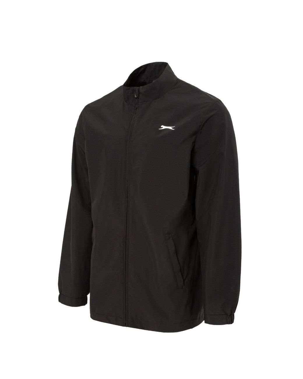 Slazenger 1881 Black Water Resistant Windproof Funnel Neck Long Sleeve Performance Golf Jacket for men