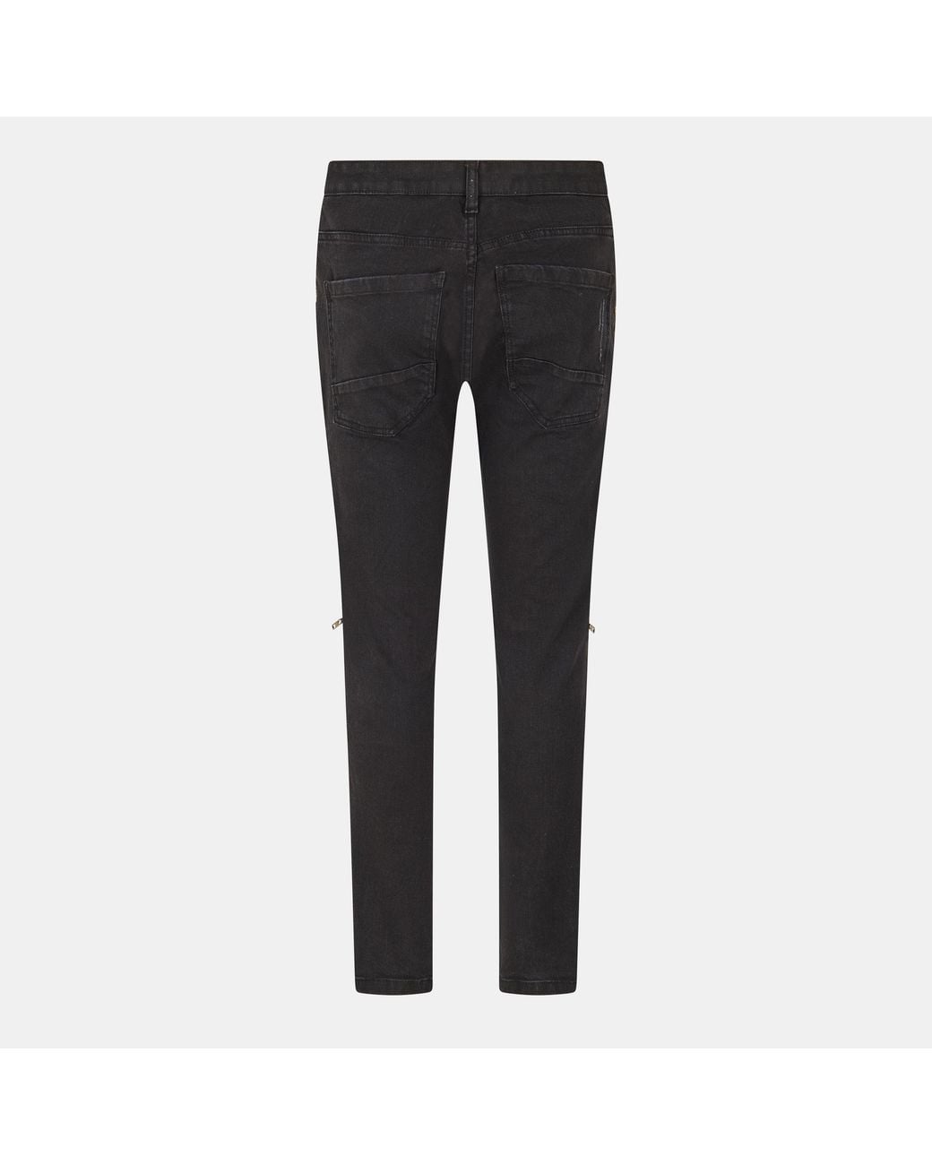 Brave Soul Gray Bike Jean With Multi Stitch Detail And Zips for men