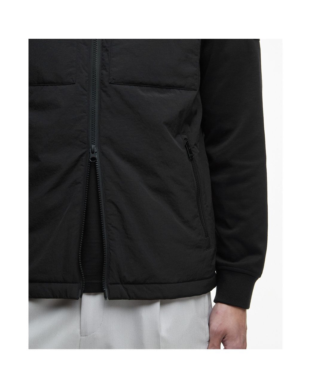 Barbour Black Ethan Quilted Sweatshirt for men