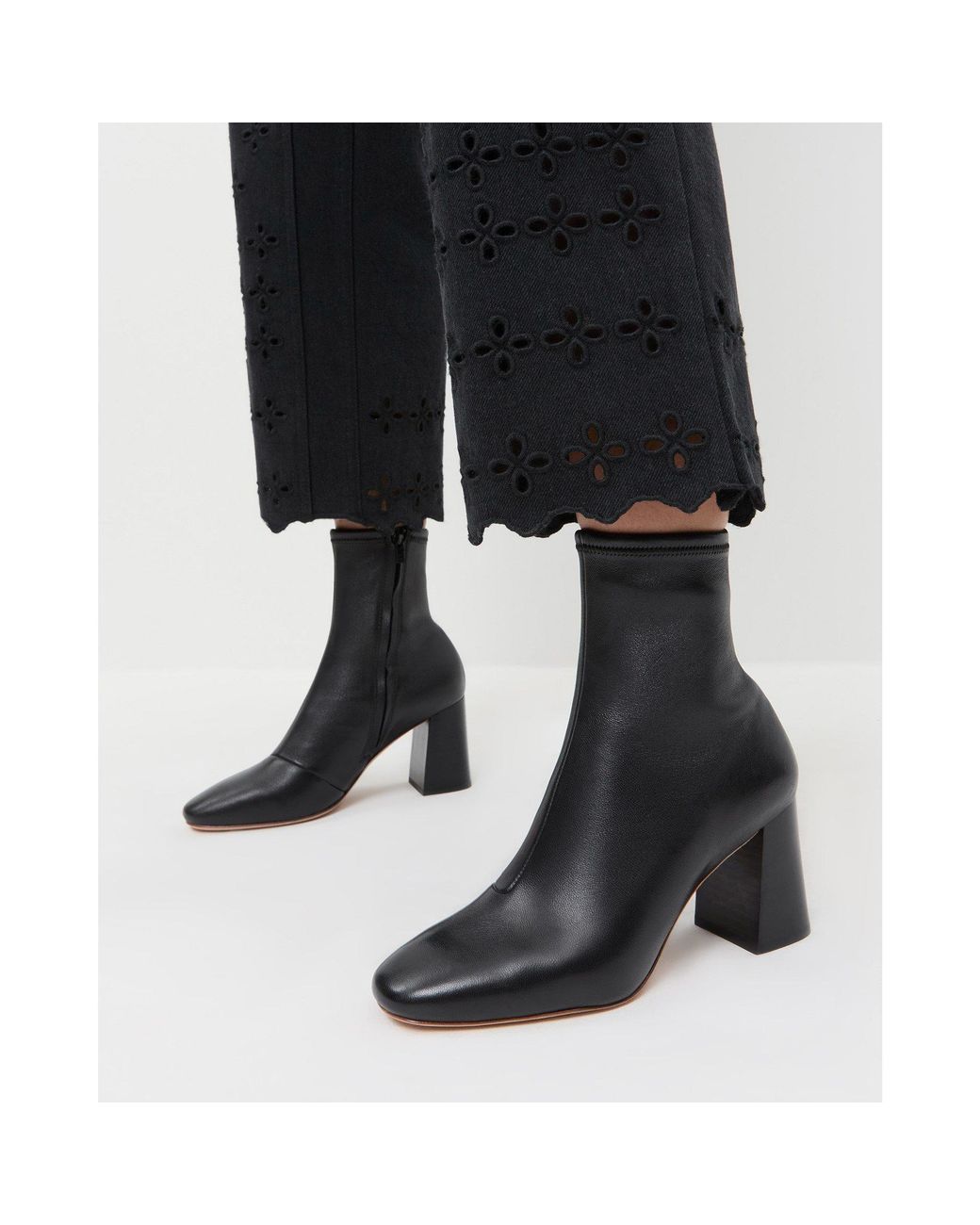 Loeffler Randall Black Elsie Ankle Heeled Boots