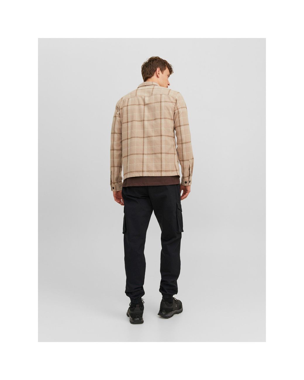 Jack & Jones Black Noah Cargo Trouser for men