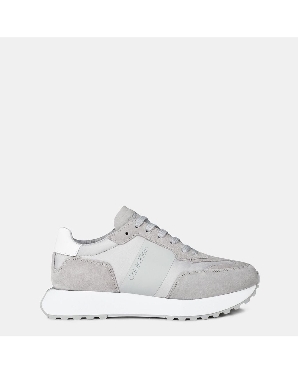 Calvin Klein White Suede Trainers for men