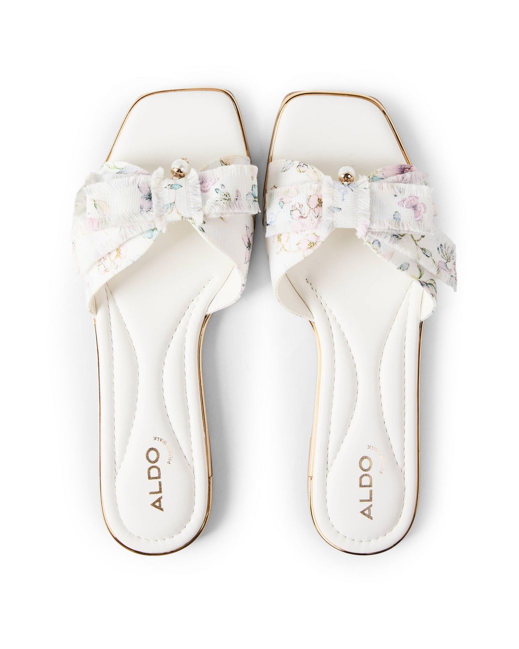 ALDO White Flat Sandals