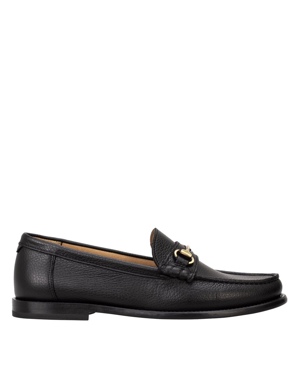 Boss Black Leather Slip-On Loafers With Emed Logo (Tevan) for men