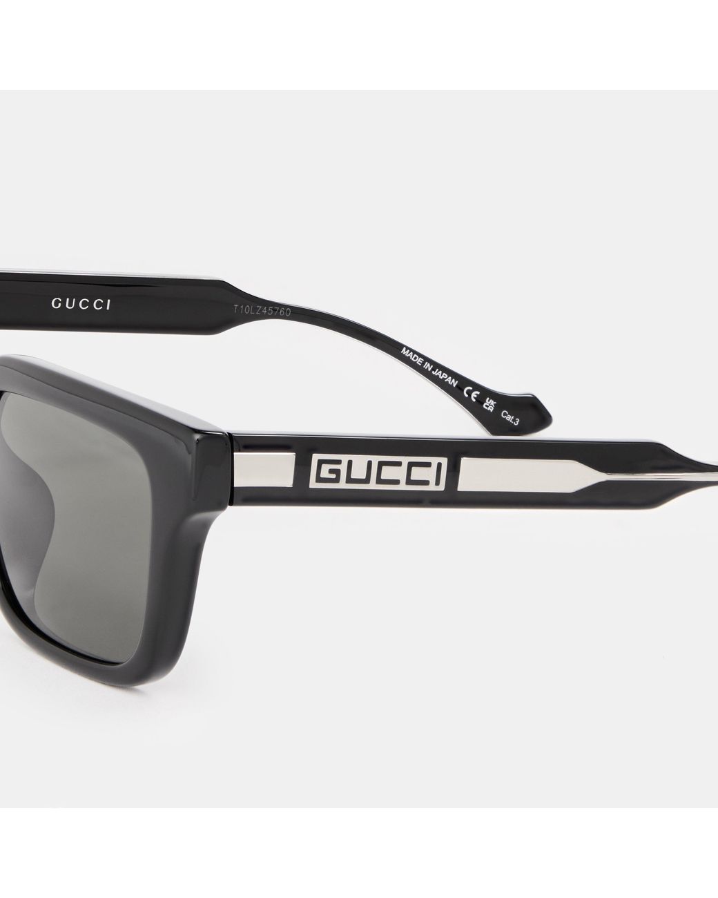 Gucci Gray Square Acetate La Piscine Sunglasses for men