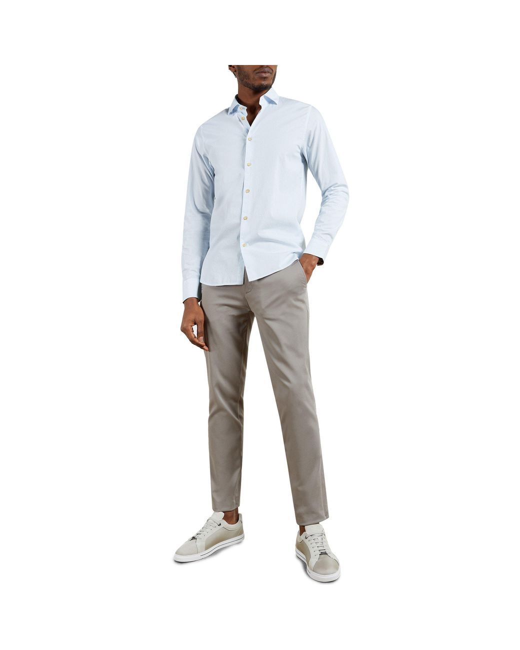 Ted Baker Blue Short-Sleeve Plain Shirt for men