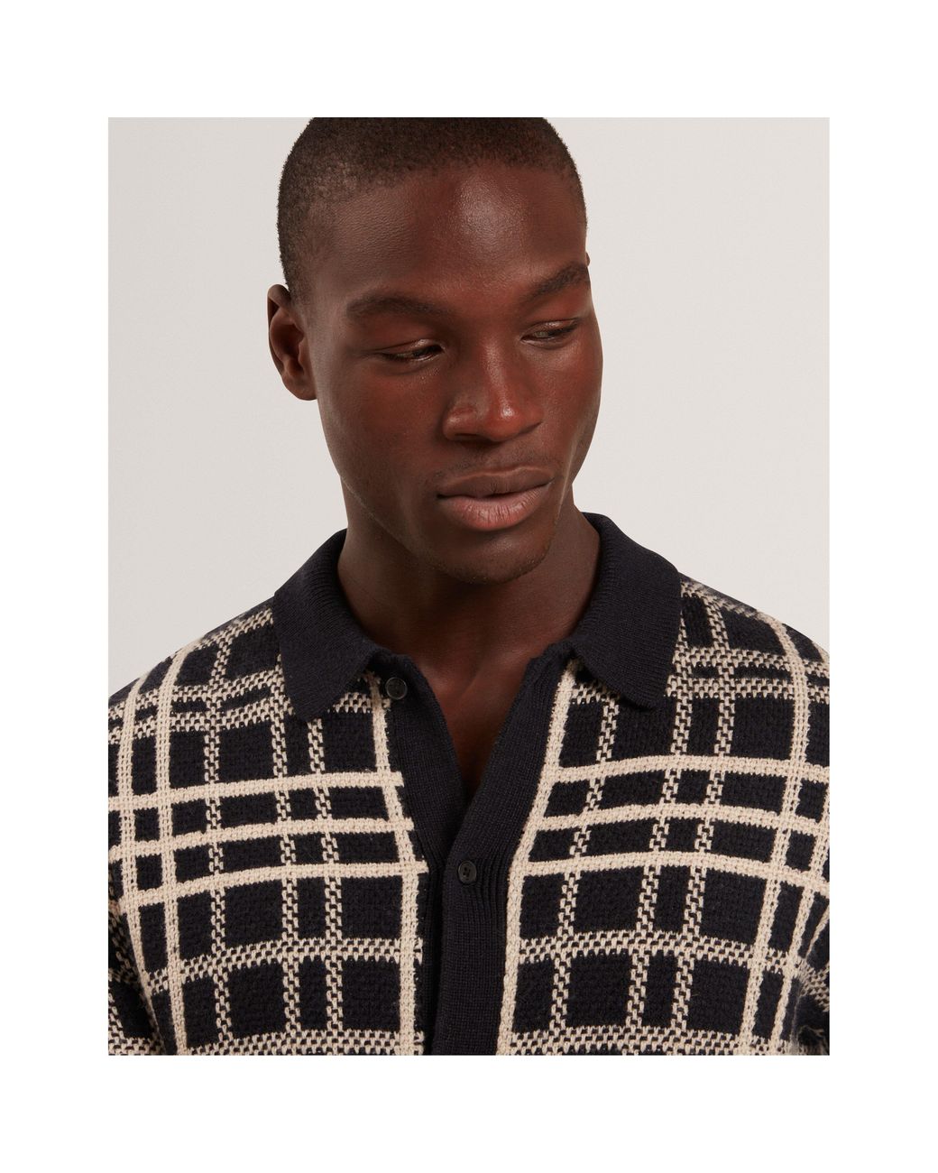 Ted Baker Black Long Sleeve Polo Shirt for men