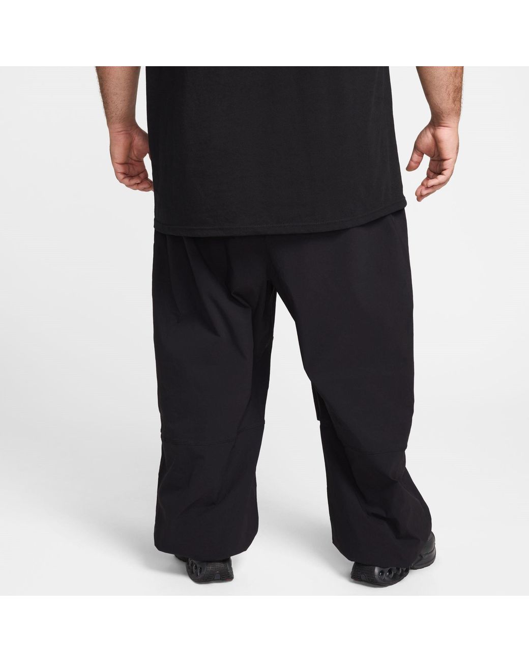 Nike Black Tech Woven Oversized Trousers for men