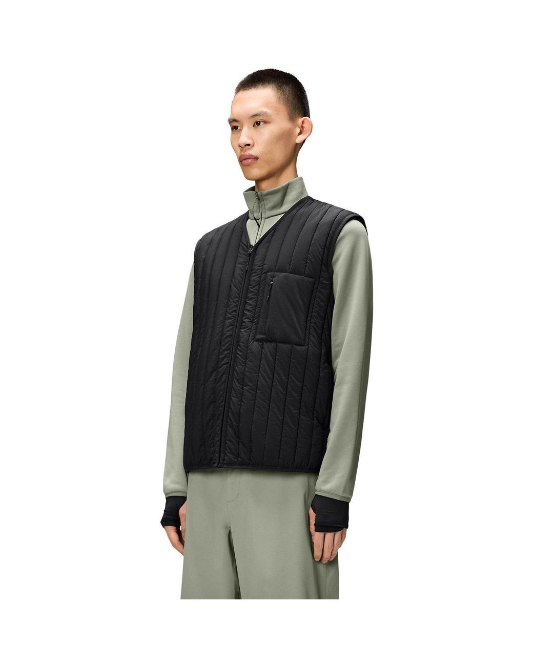 Rains Black Banja Liner Vest for men