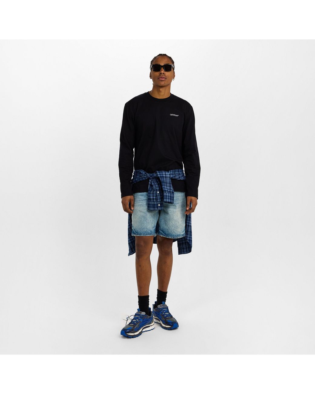 Off-White c/o Virgil Abloh Gray Reno Rectangle Sunglasses for men