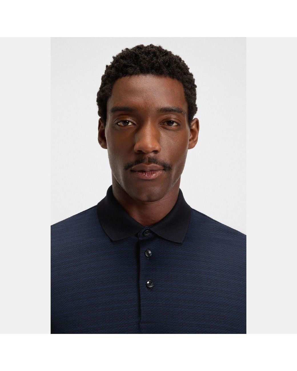 Boss Blue H-Parris 102 Mercerised Cotton Polo Shirt for men