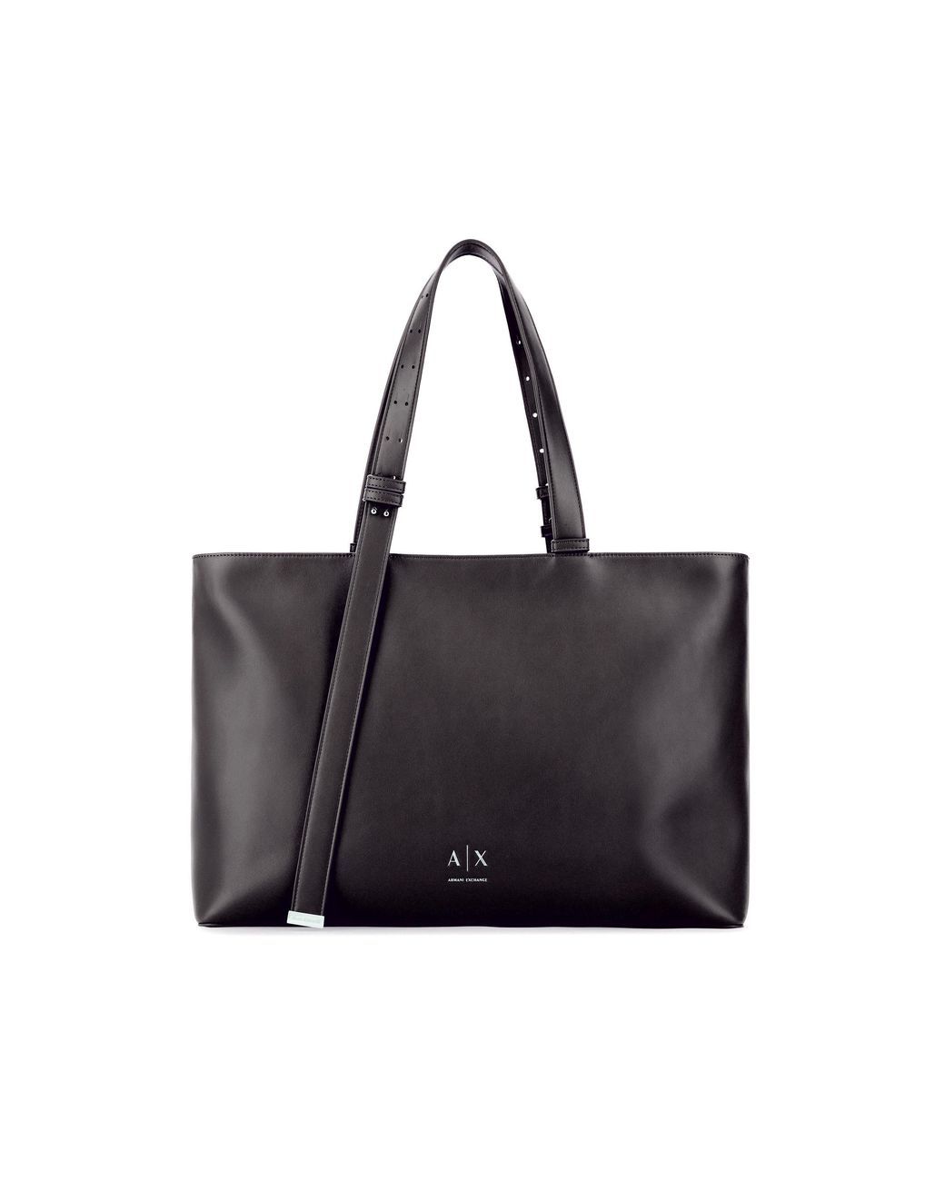 ARMANI EXCHANGE Black Alice Shopper Tote Bag