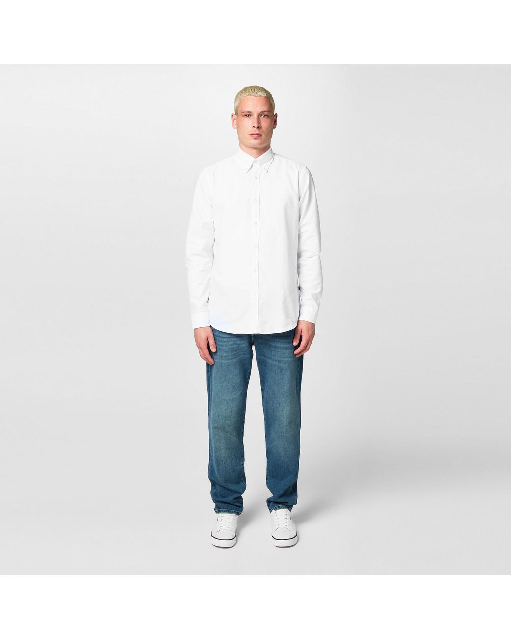 Boss White Rickert Oxford Shirt, Classic Style for men