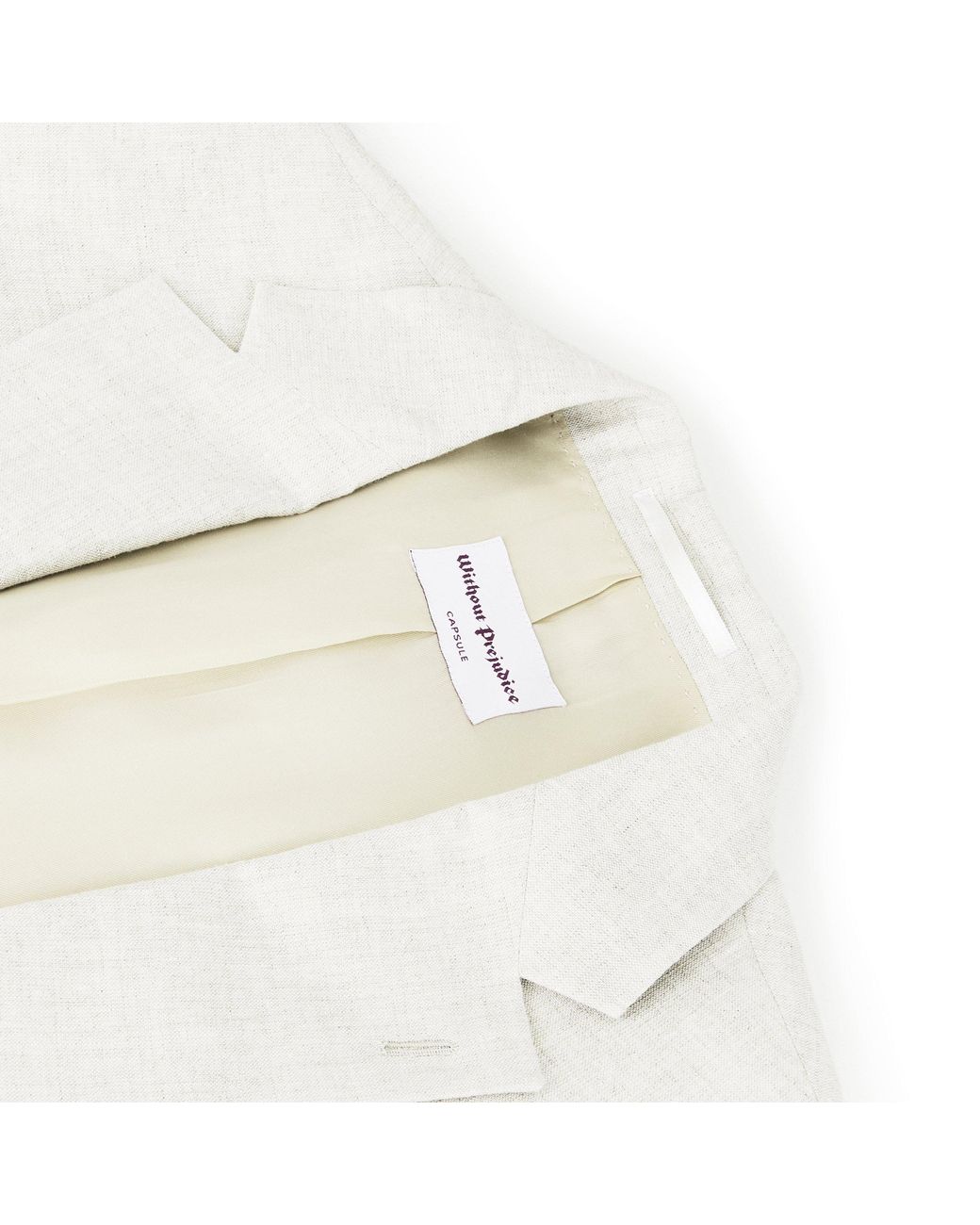 Without Prejudice Natural Frith Slim Fit Linen Jacket for men