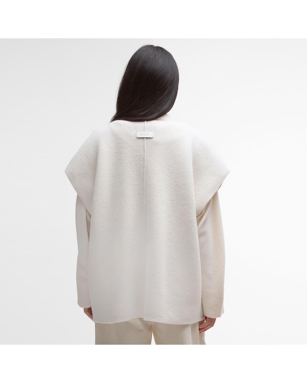 Barbour White Martha Sweater Vest