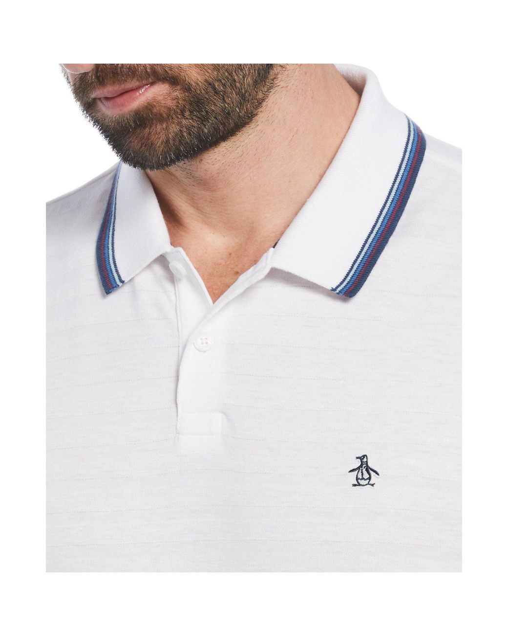 Original Penguin White Regular Fit Solid Shirt for men