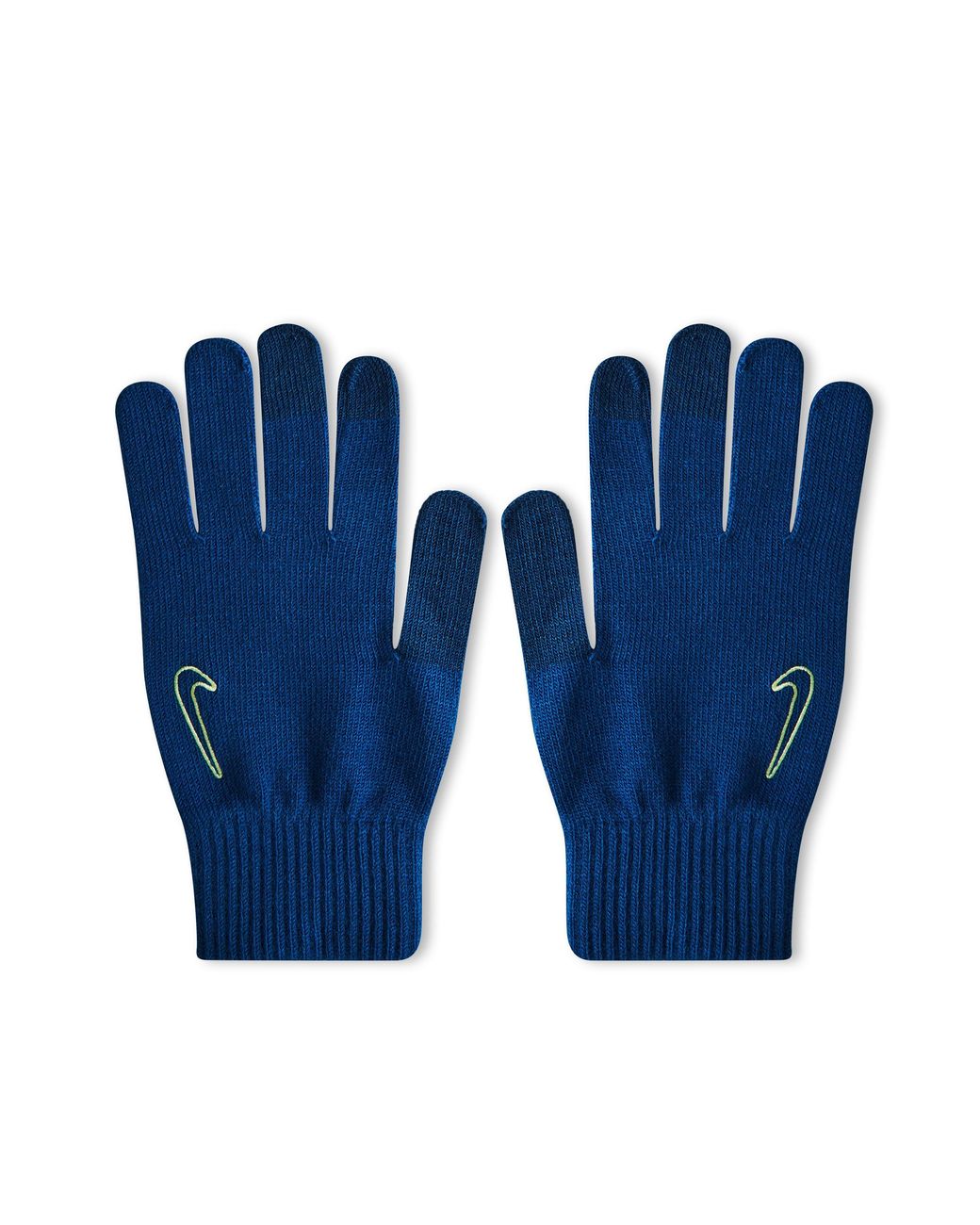 Nike Blue Knitted Tech And Grip Gloves