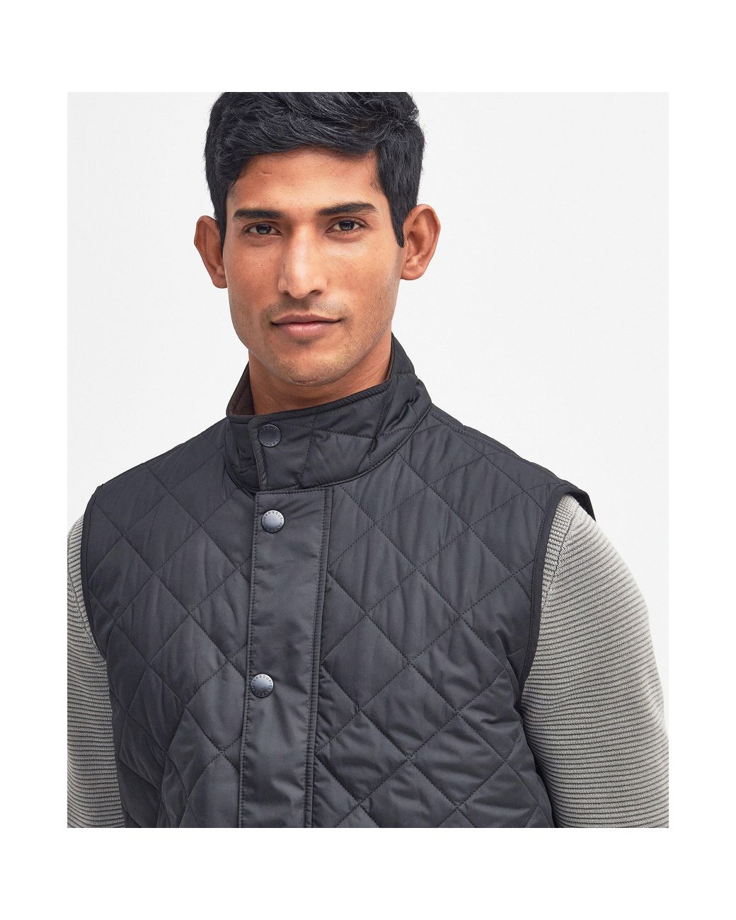 Barbour Blue Lowerdale Diamond-Quilted Gilet for men