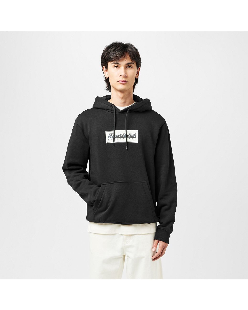 Napapijri Blue Box Logo Hoodie for men