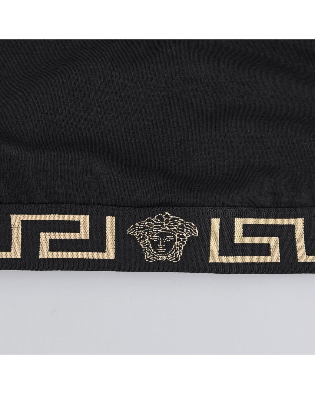 Versace Black Greca Border Sports Bra
