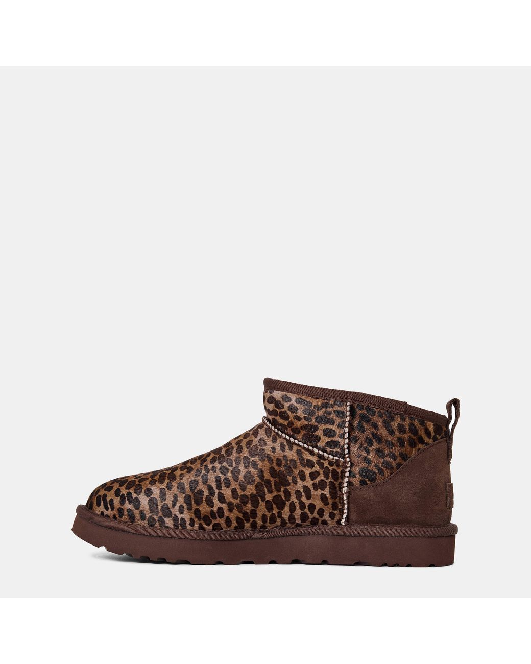 Ugg Brown Ultra Mini Leopard Print Snug Boots