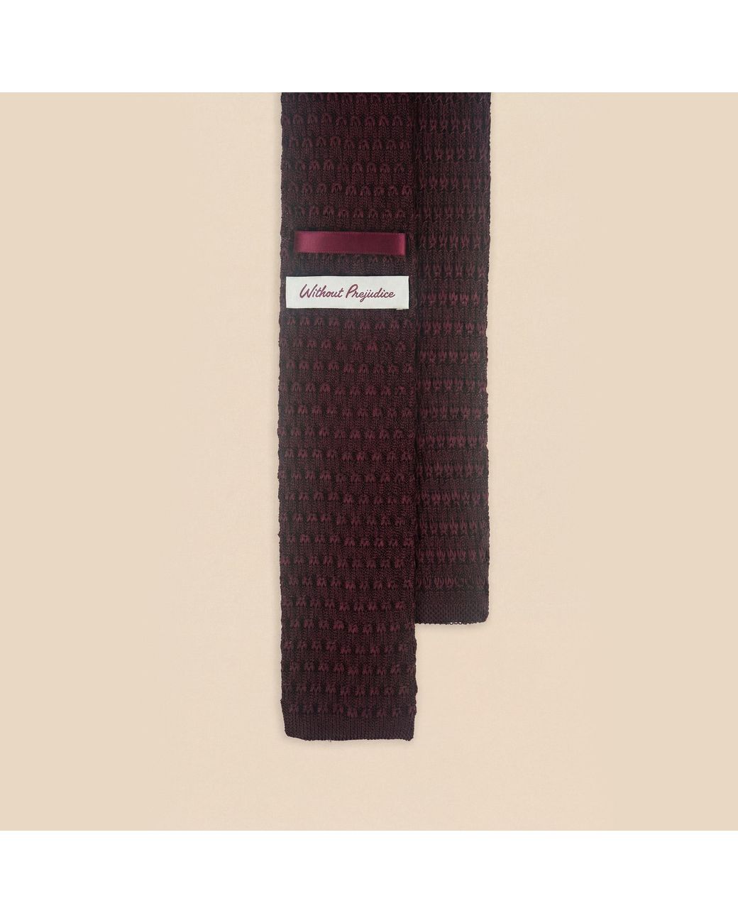 Without Prejudice Natural Sienna Silk Knit Tie for men