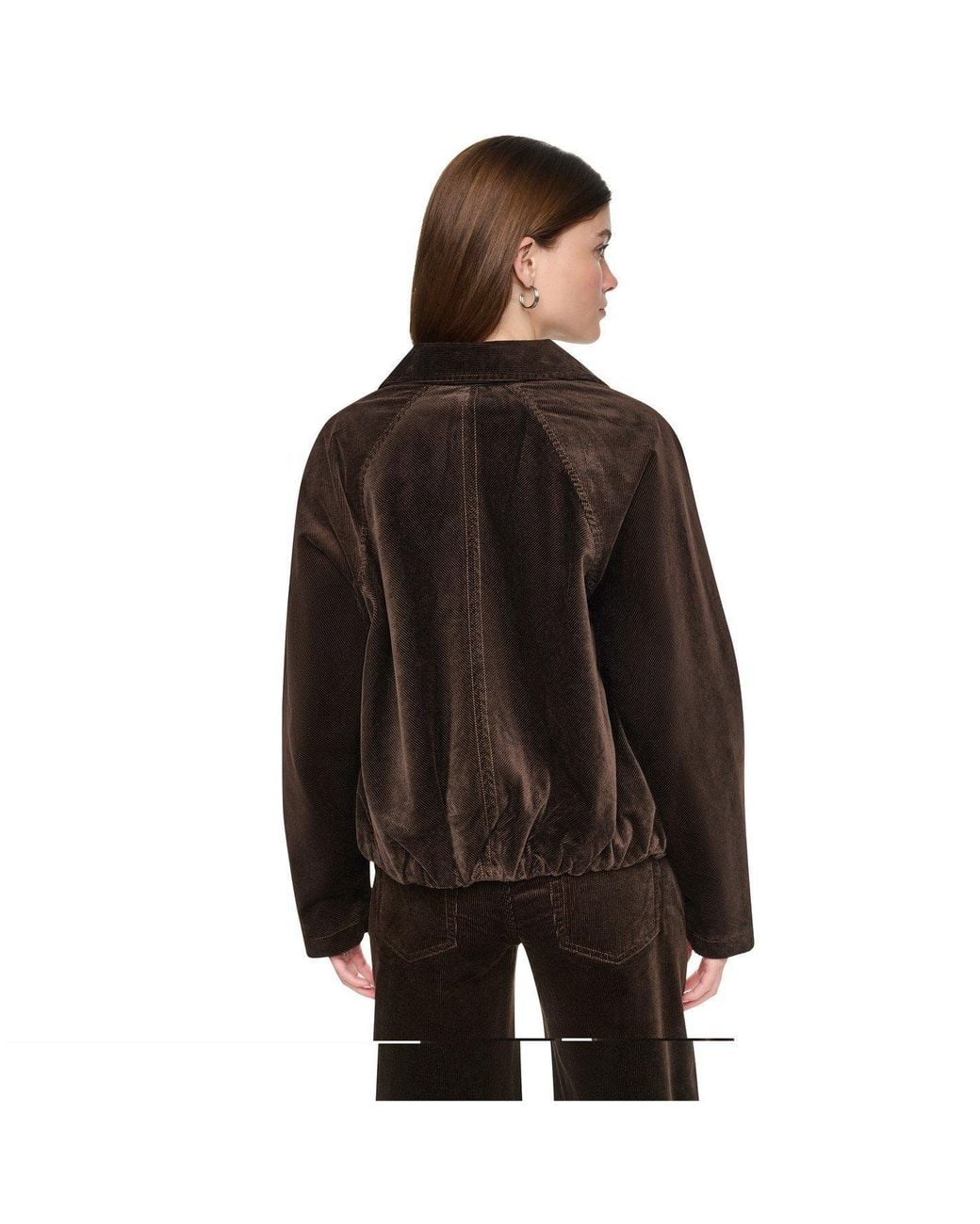DKNY Black Corduroy Bubble Jacket