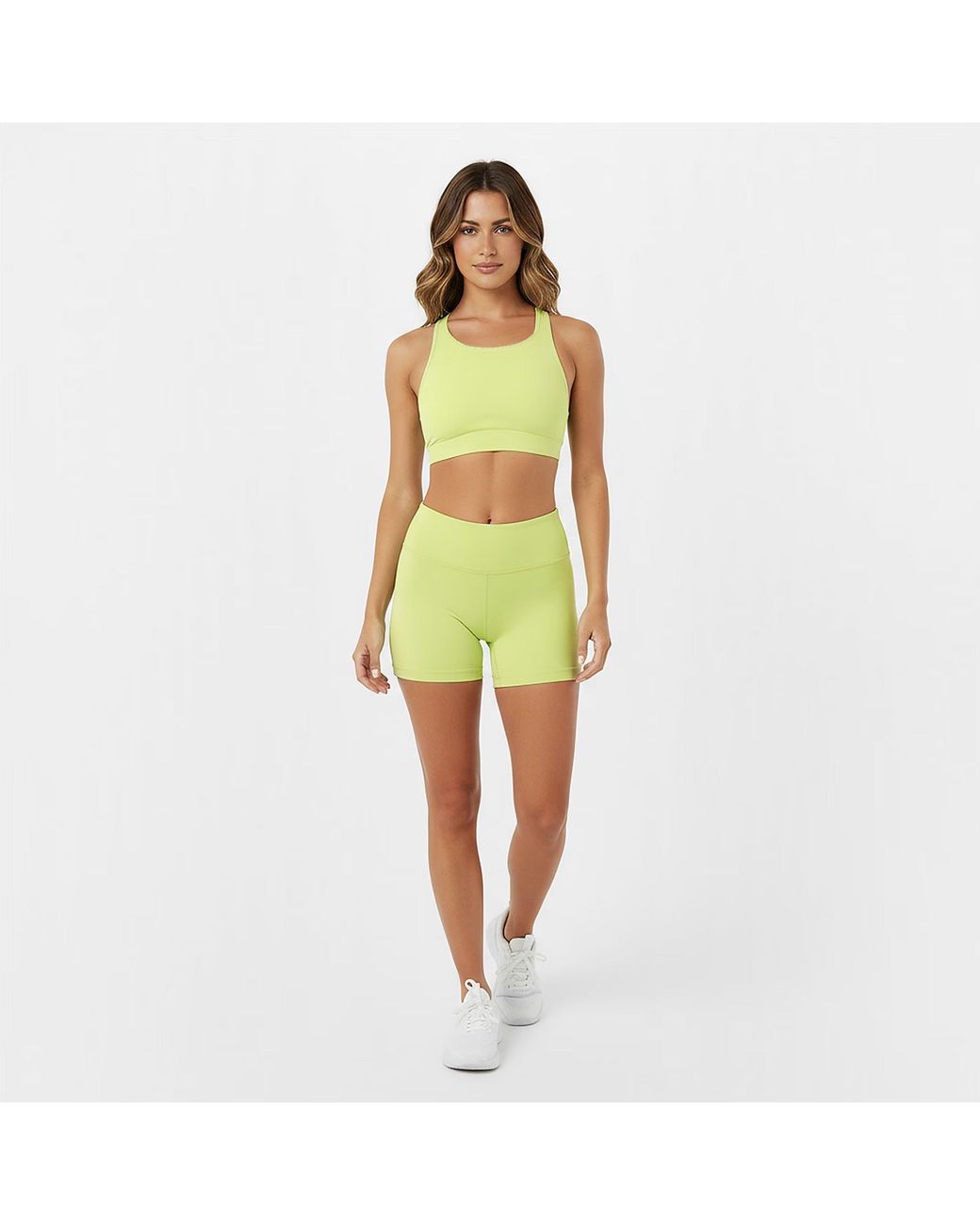 Usa Pro Green Core Racer Back Sports Bra
