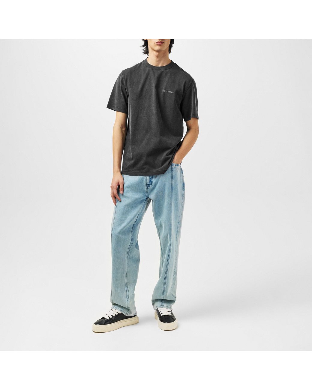 Daily Paper Black Logo Graphic T-Shirt for men