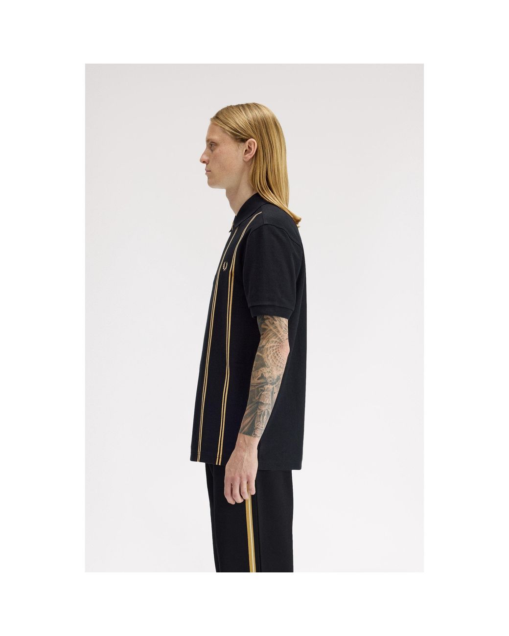 Fred Perry Black Short Sleeve Polo Shirt for men