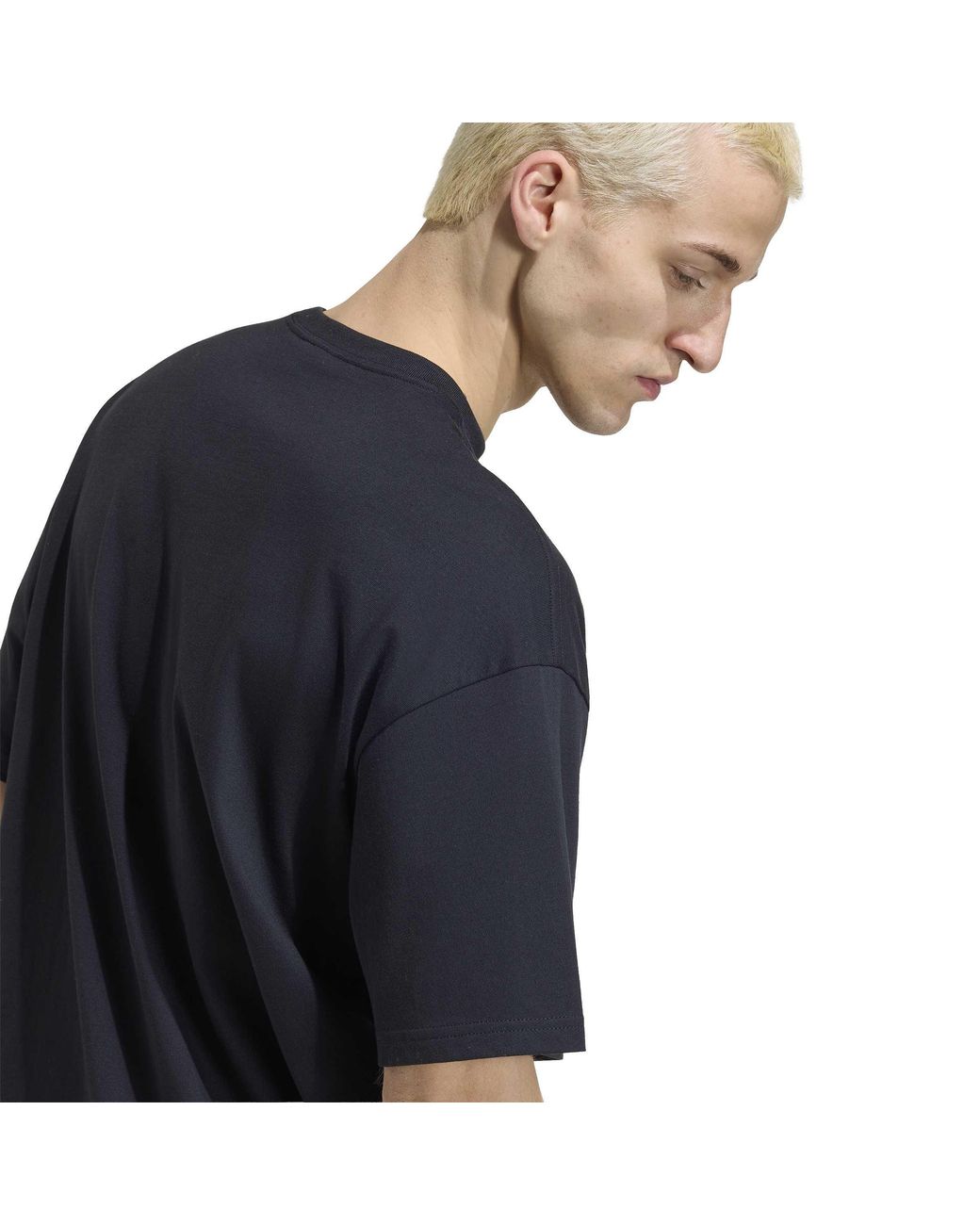 Adidas Originals Black Essentials Loose Cotton T-Shirt for men
