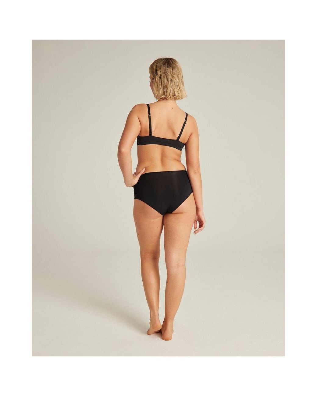 Nudea Black The High Waist Brief Second Skin Stretch