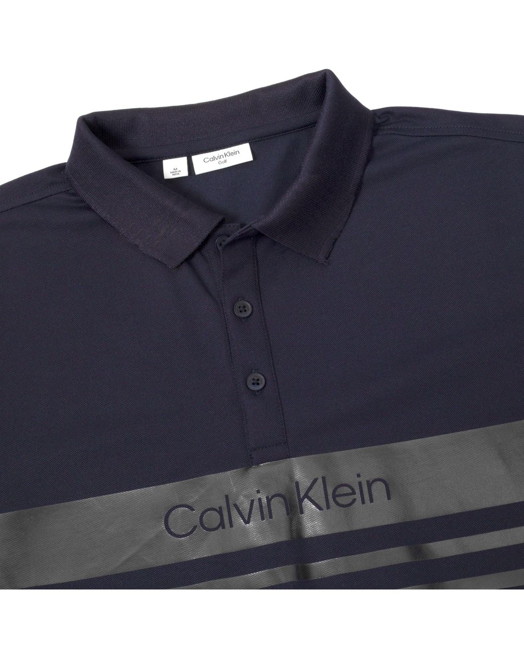 Calvin Klein Blue Short Sleeve Performance Polo Shirt for men
