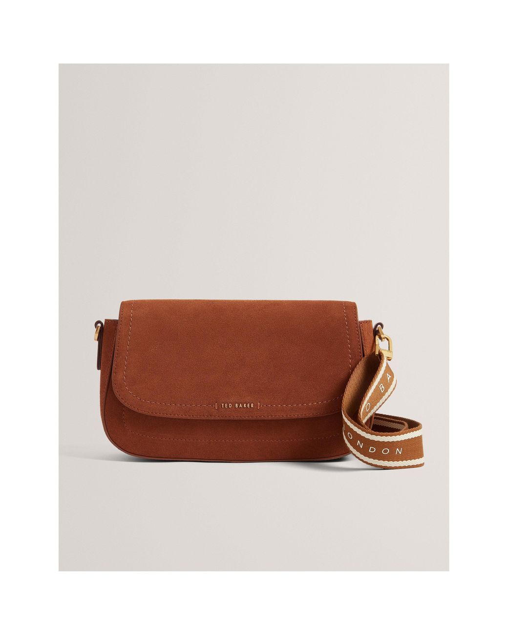 Ted Baker Brown Suede Crossbody Bag