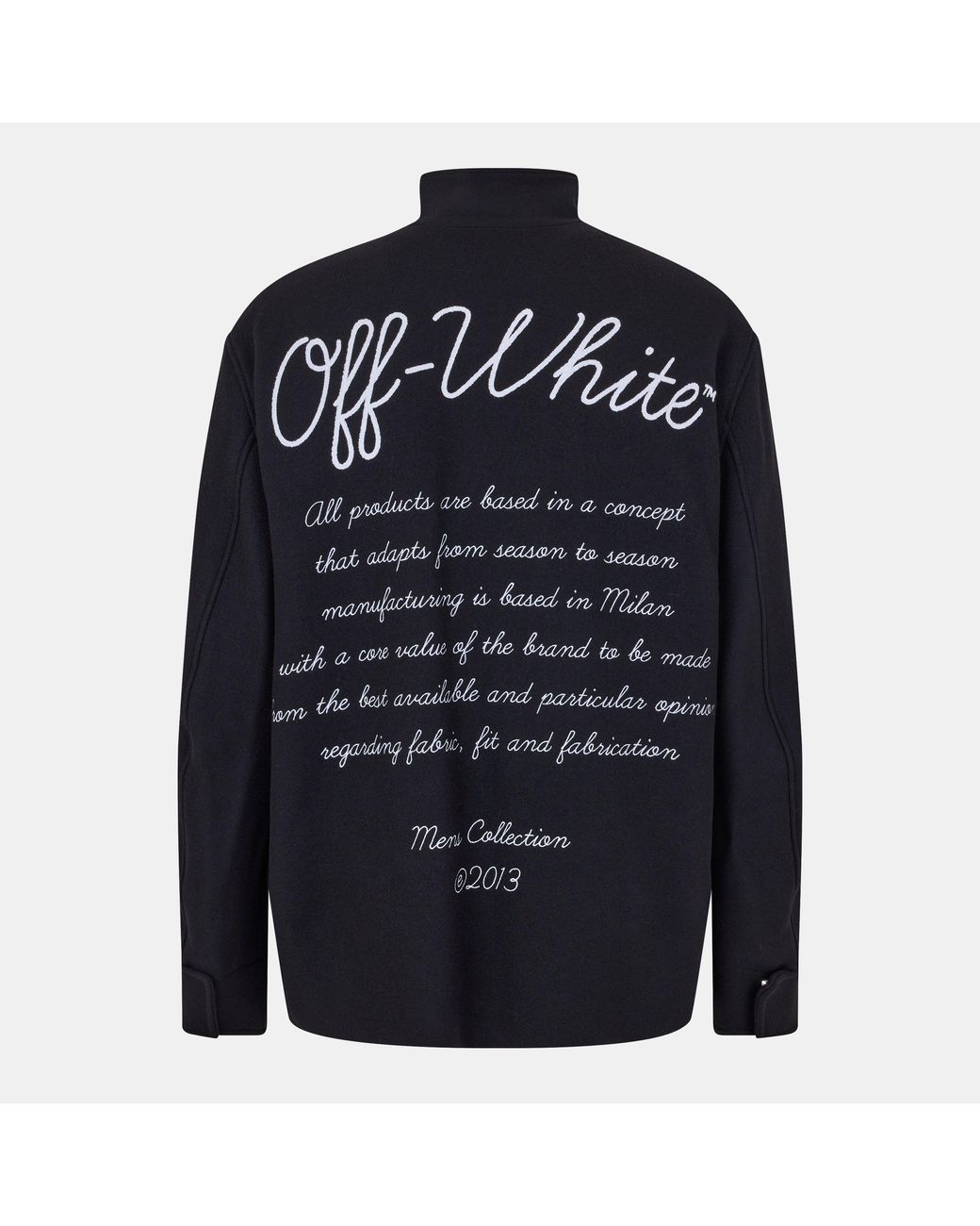 Off-White c/o Virgil Abloh Blue Insulated Short Puffer Jacket for men