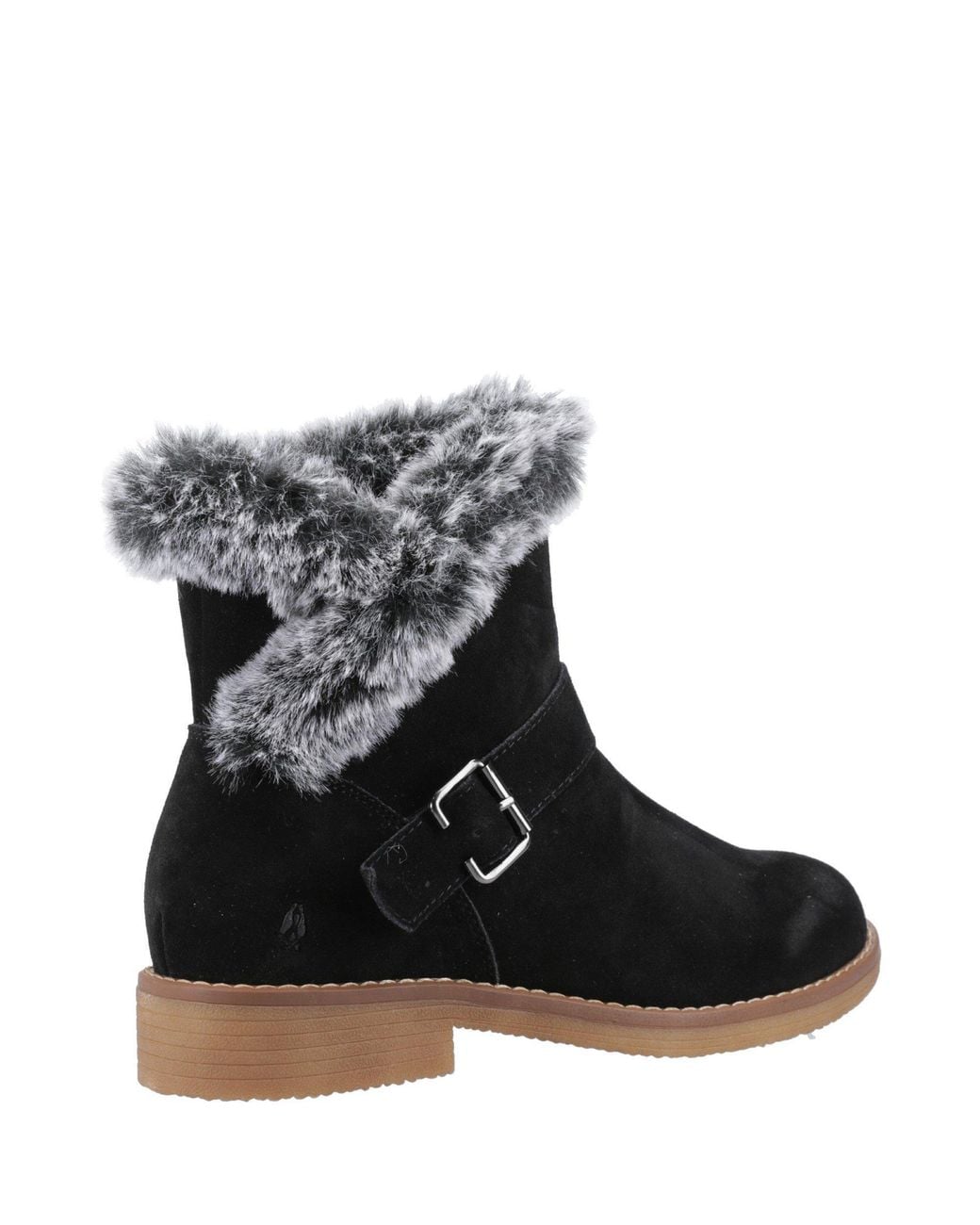 Hush Puppies Black Hannah Wide Fit Boot