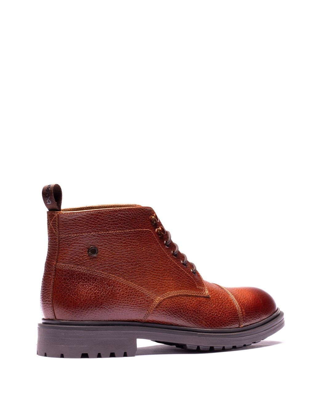 Base London Red Mercer Toe Cap Boot for men