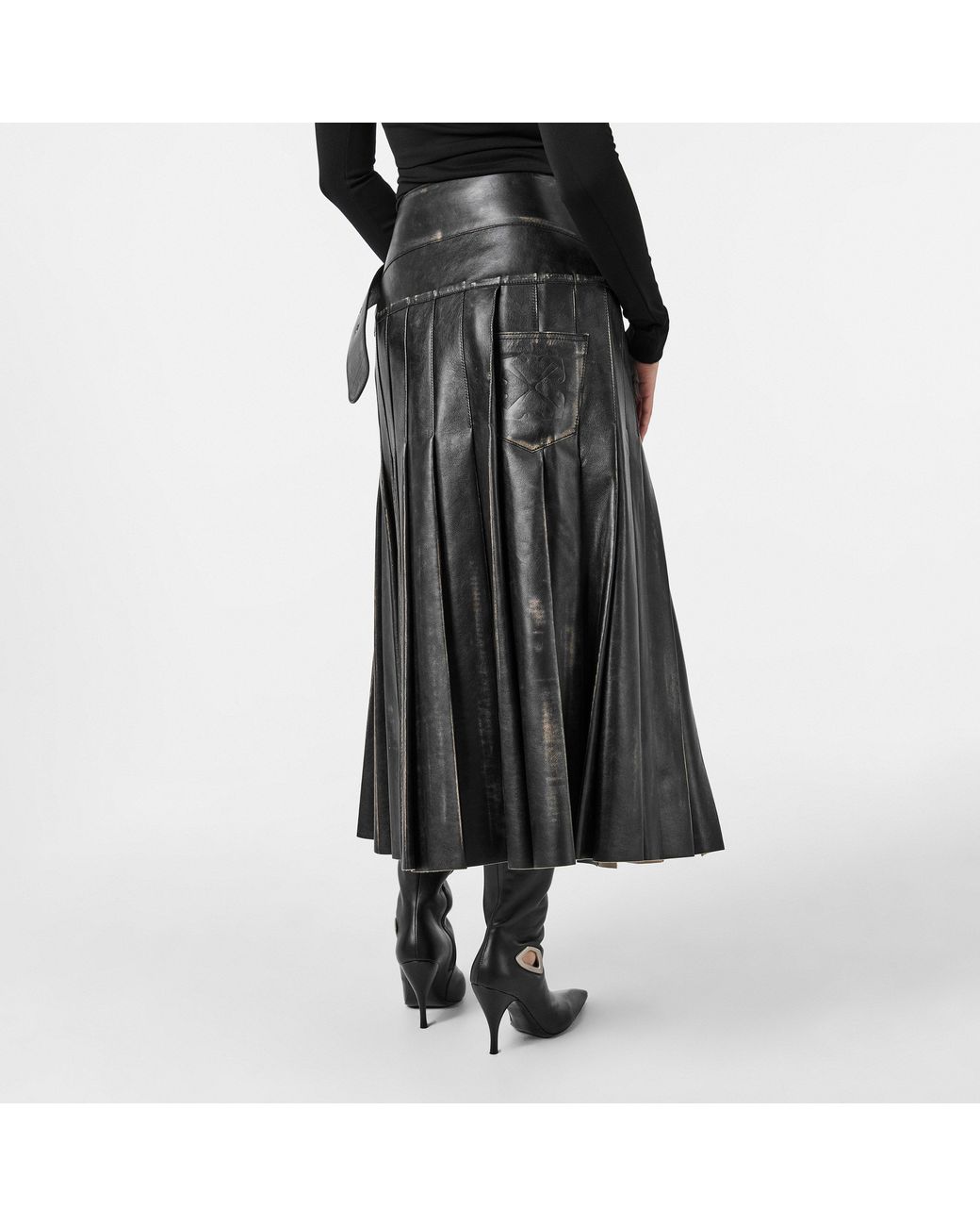 Off-White c/o Virgil Abloh Black Leather Shorts