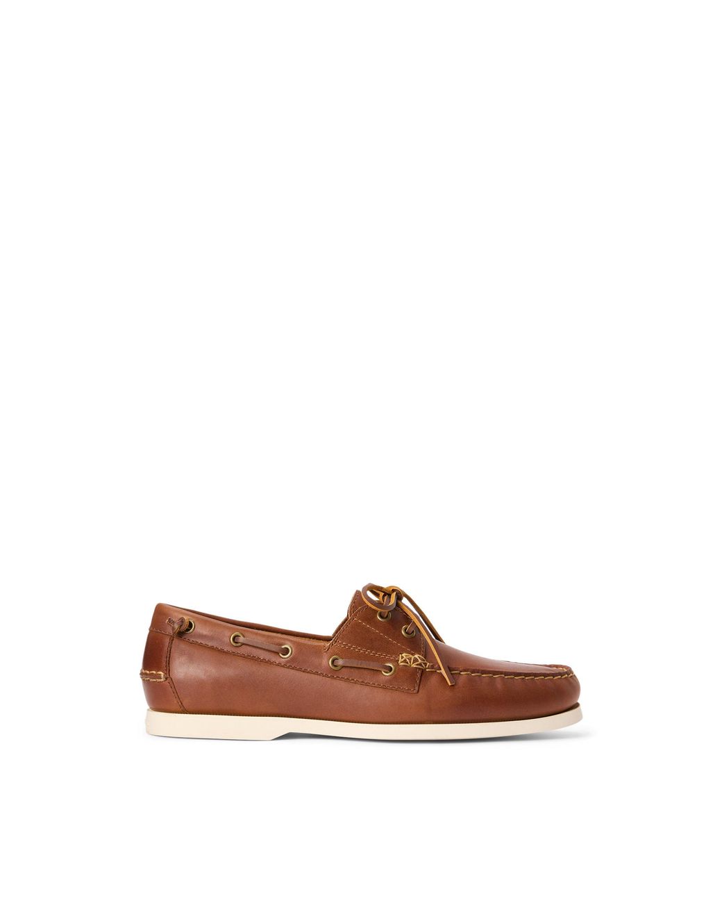Polo Ralph Lauren Brown Merton Leather Boat Shoes for men